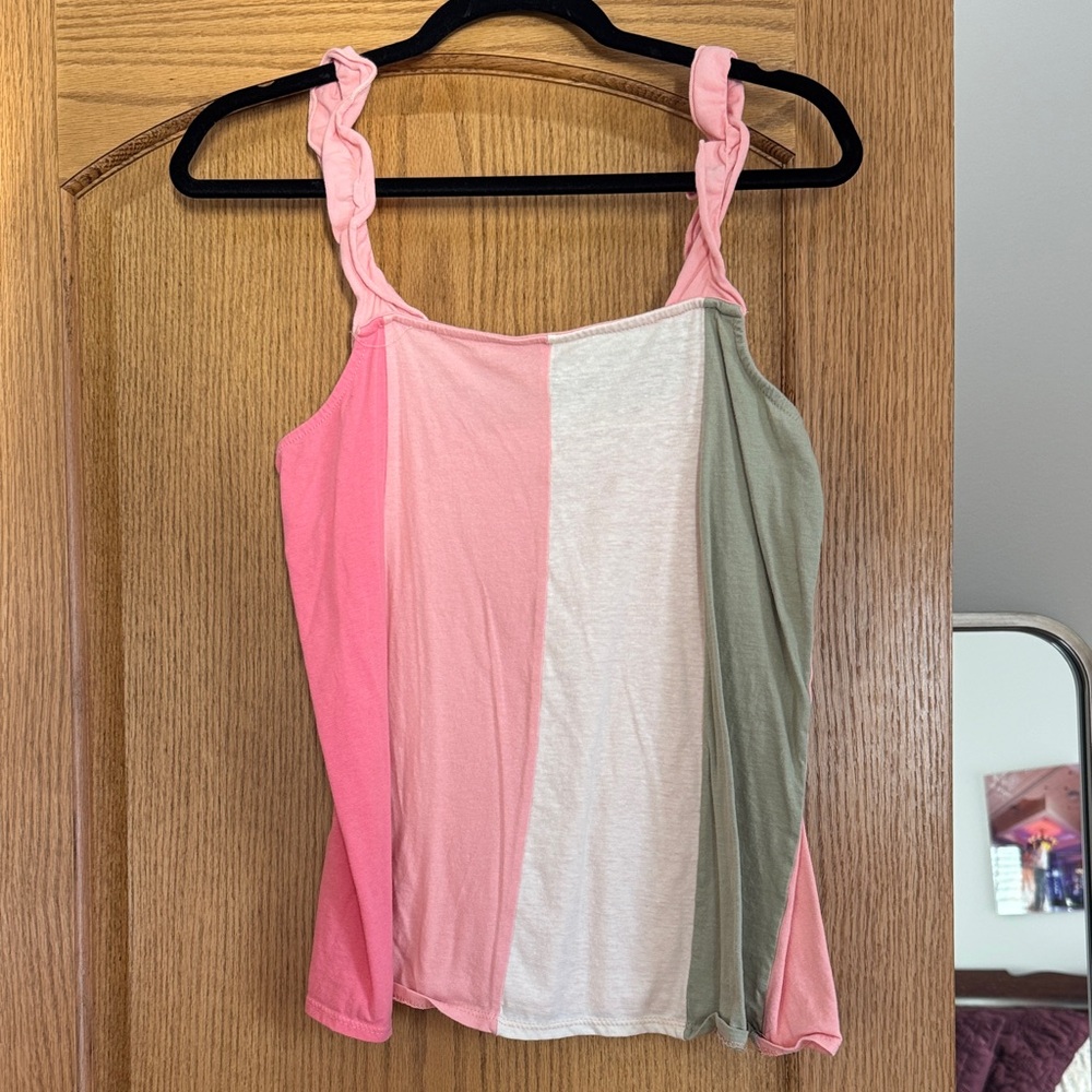 BiBi Pink, White, and Green Camisole